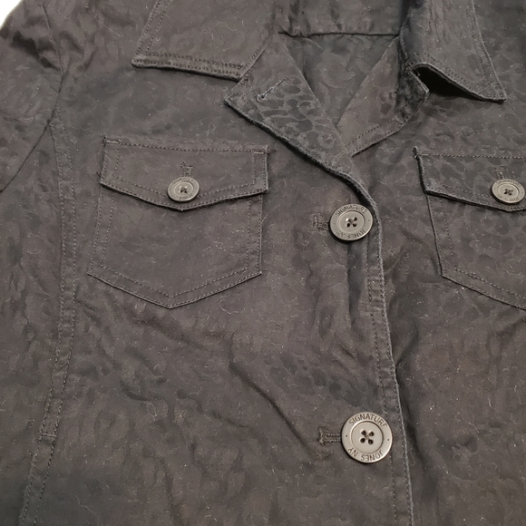 Jones New York Black Cotton Stretch Jacket - Picture 4 of 14